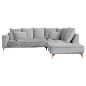 Canapé d'Angle Droit Tissu Altamo, 4 Places, Housse Déhoussable, Style Scandinave