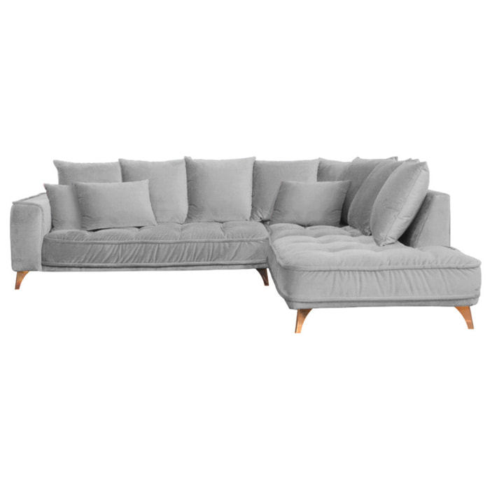 Canapé d'Angle Droit Tissu Altamo, 4 Places, Housse Déhoussable, Style Scandinave