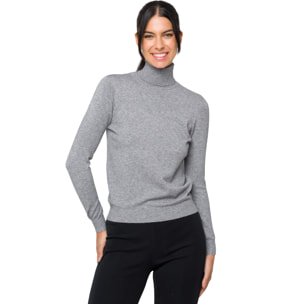 Maglia collo alto Hot Buttered Elettra grigio