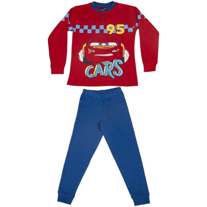 Pigiama lungo Cars Disney Pixar Rosso e Blu Lui Disney Multicolor