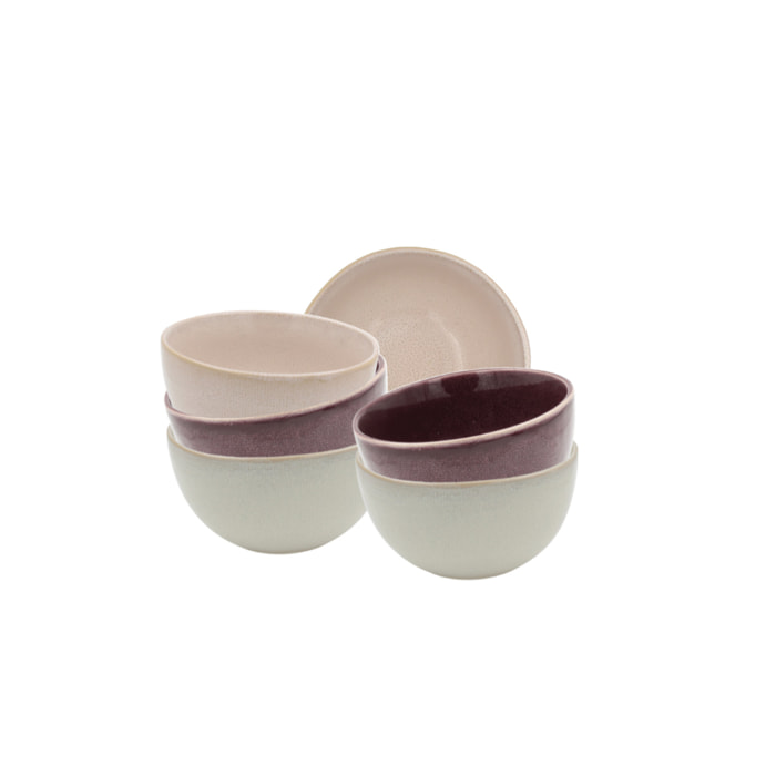 Lot de 6 bols médiums, TERRA
