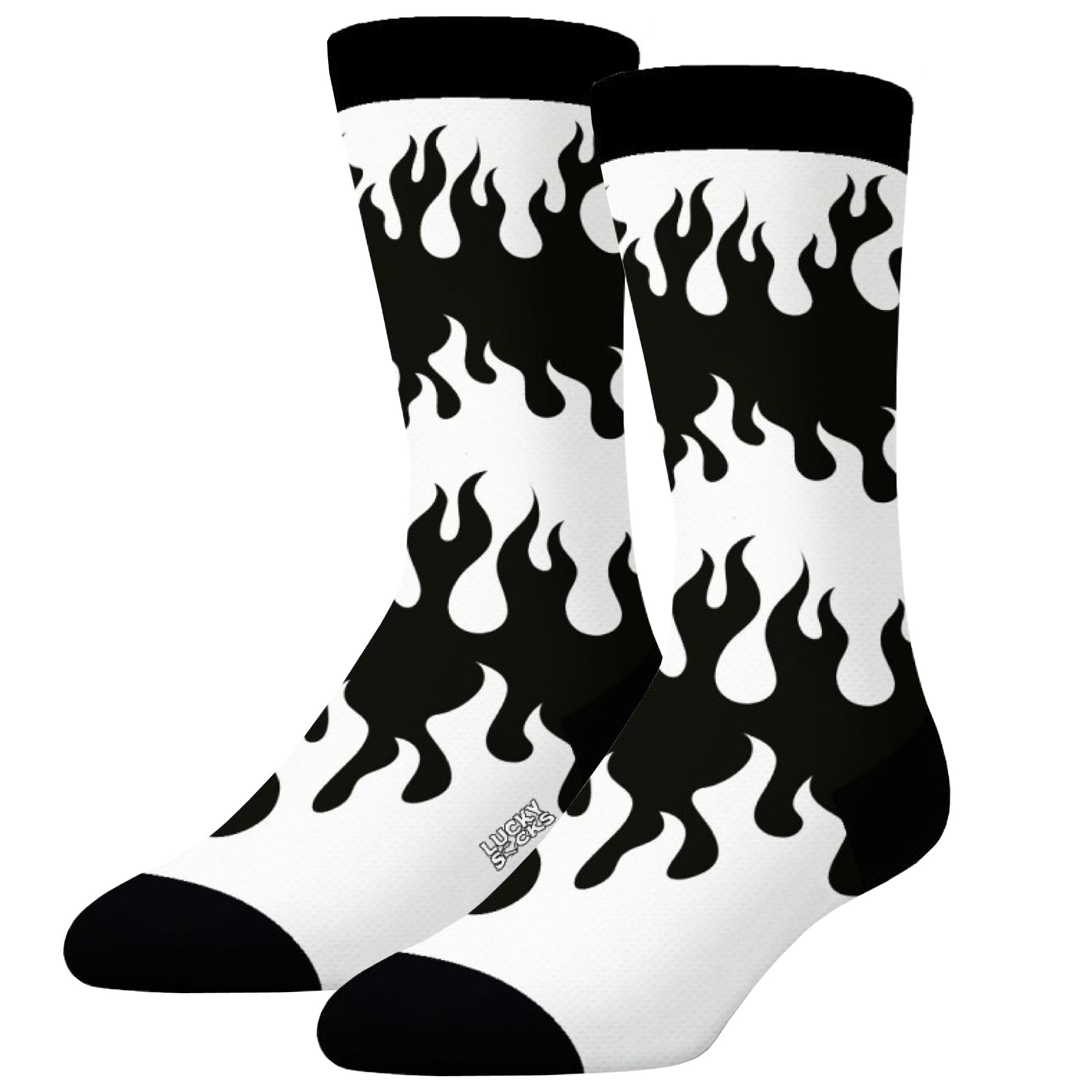 Par de calcetines largos lucky socks diseño fuego