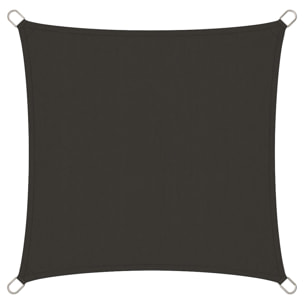 Well Home Paño de Sombra Cuadrado 30x30cm en Poliéster Gris Oscuro con UPF 50+ y Ganchos de Metal