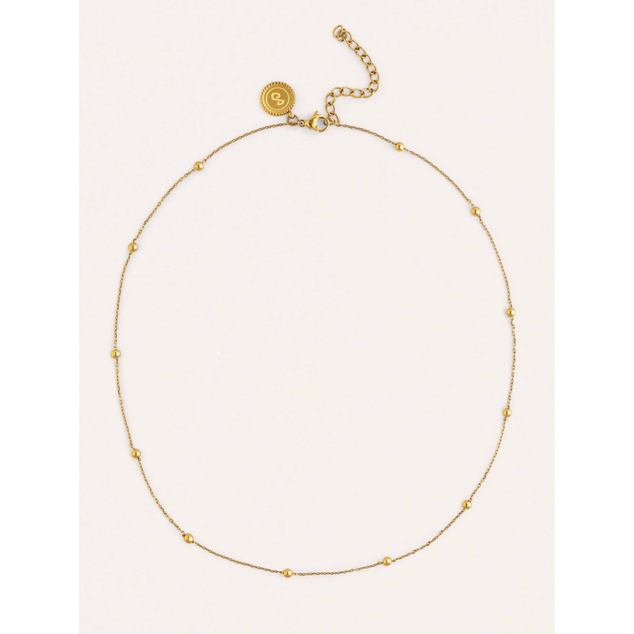 Collar Dots L Acero Baño Oro