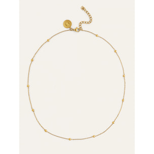 Collar Dots L Acero Baño Oro