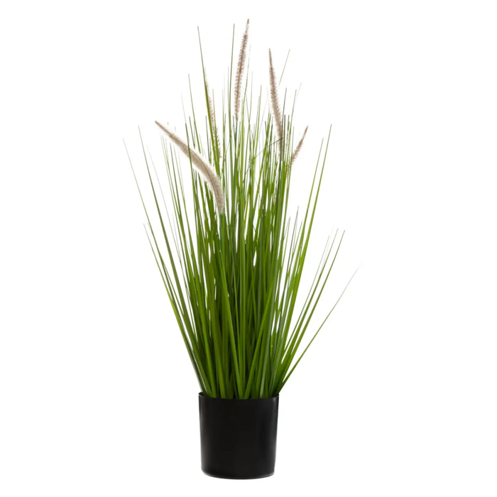 Herbe artificielle en pot "cat tails" H70cm