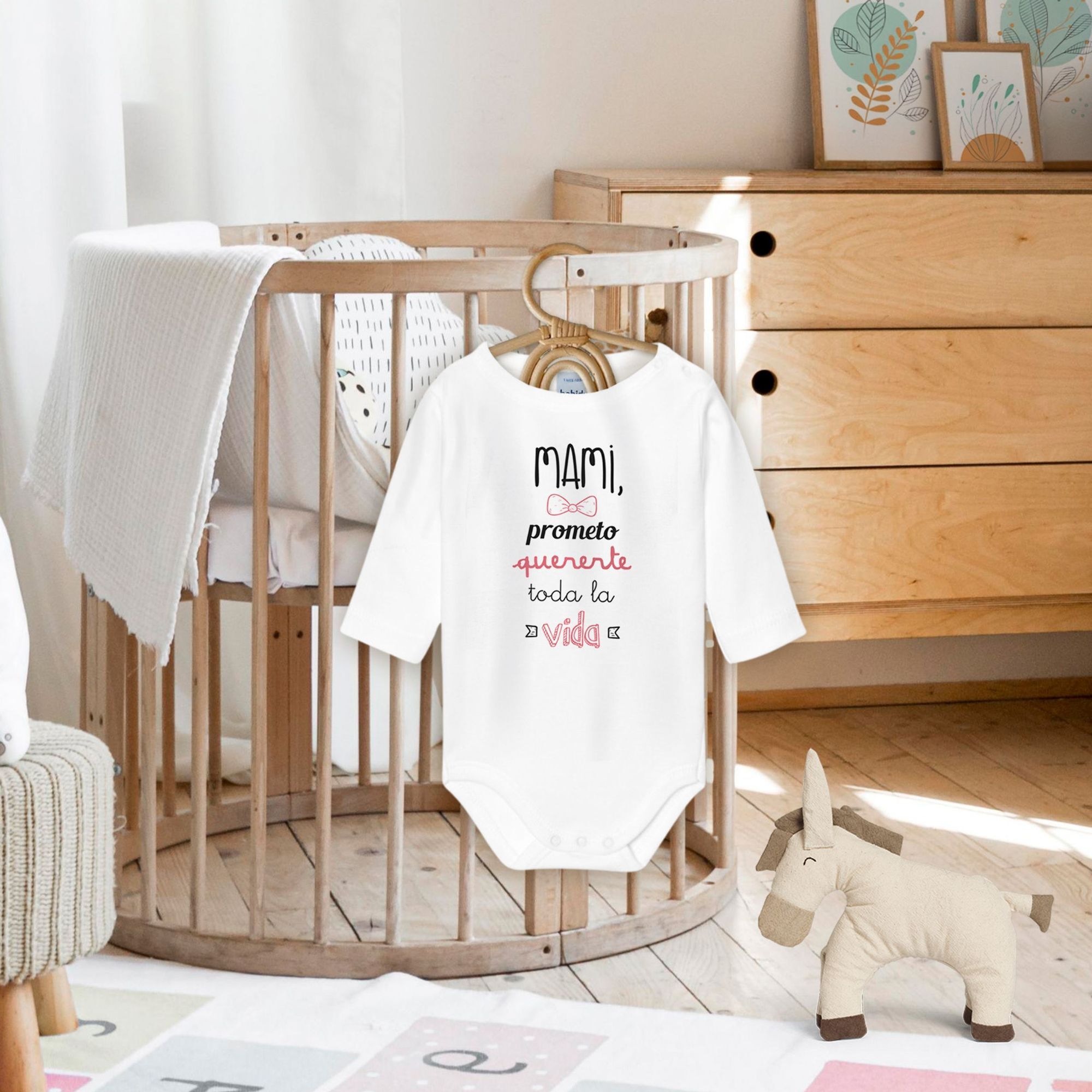 Body bebé manga larga personalizado frases