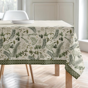 Nappe imprimée anti-tâches IMBIR VERT