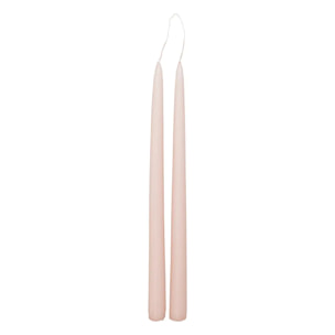 Lot de 2 bougies bâtons "Hugo" en coton H30cm rose