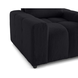 Crocus - fauteuil en fausse fourrure - Noir