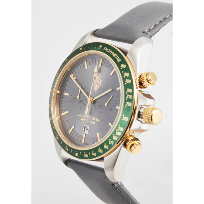 Cronografo U.S. Polo Assn. In pelle
