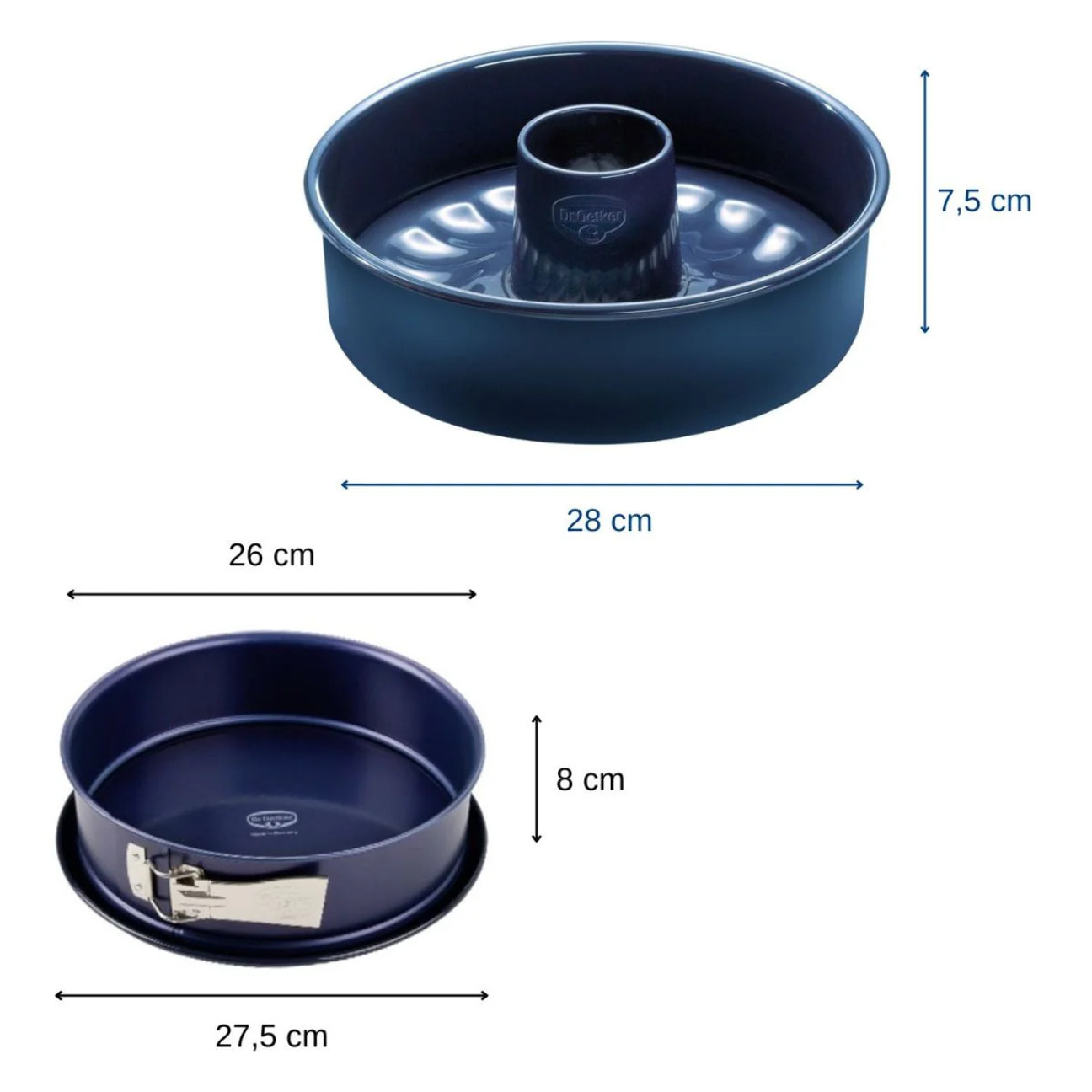 Moule à charnière 26 cm et moule à savarin fond amovible 28 cm Dr. Oetker Back Liebe