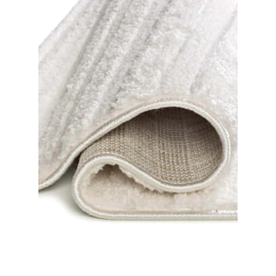 JUNO Alfombra geométrica con relieve blanco, varias medidas disponibles.