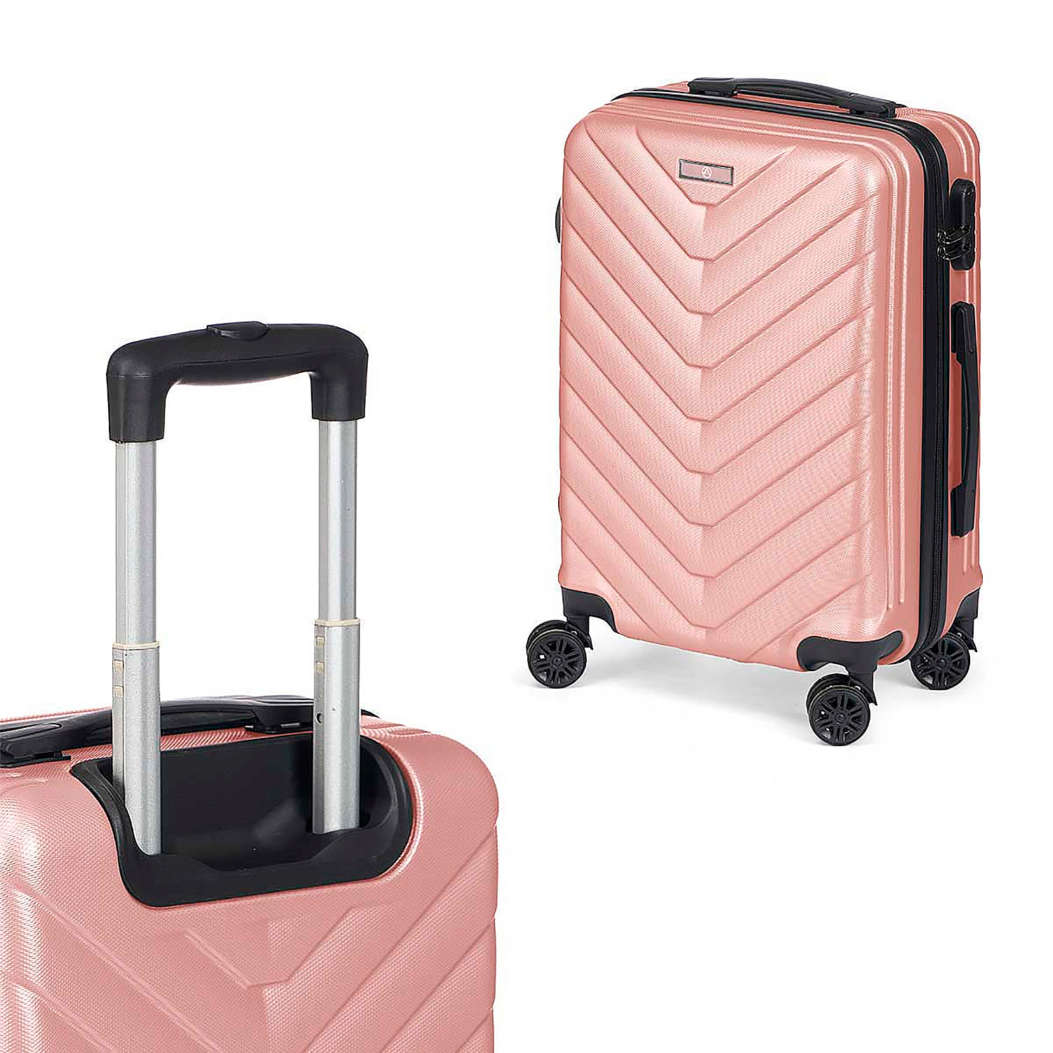 Set de 3 maletas trolley de ABS, ligeras y resistentes. Diseño escamas.