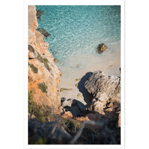 Poster plage secrete en grèce Affiche seule