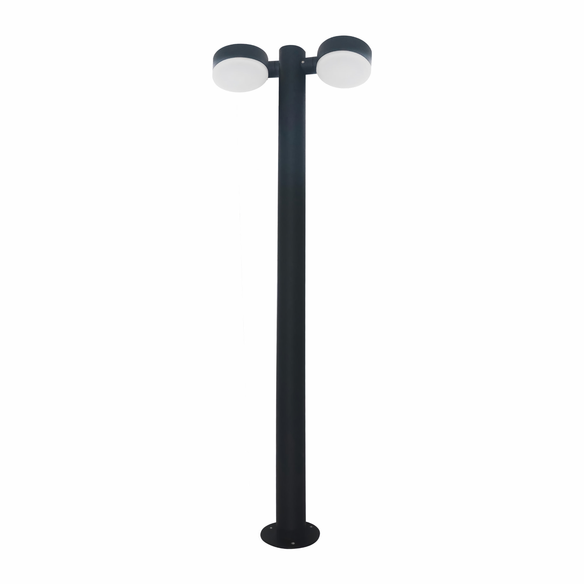 Forlight Farola Exterior IP54 Pale LED 21W Blanco Neutro - 4000K Gris Urbano para Exterior de Jardín, Entrada, Camino