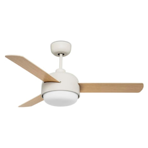 Forlight Ventilador IP20 Klar E27 40W Blanco antiguo Madera