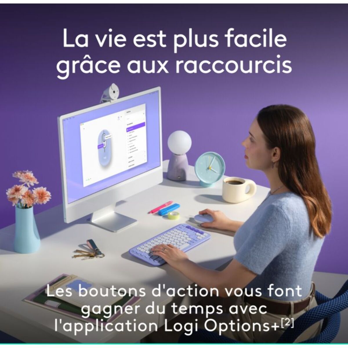 Souris sans fil LOGITECH POP Mouse Lila