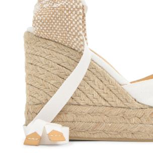 Alpargata cuña Chiara blanco mujer 11cm