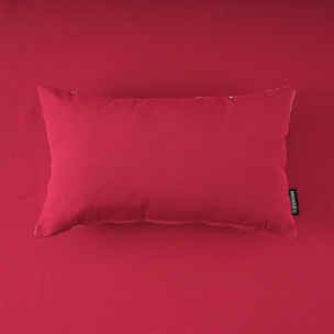 Housse de coussin jacquard réversible 30x50 cm ROUGE UNI