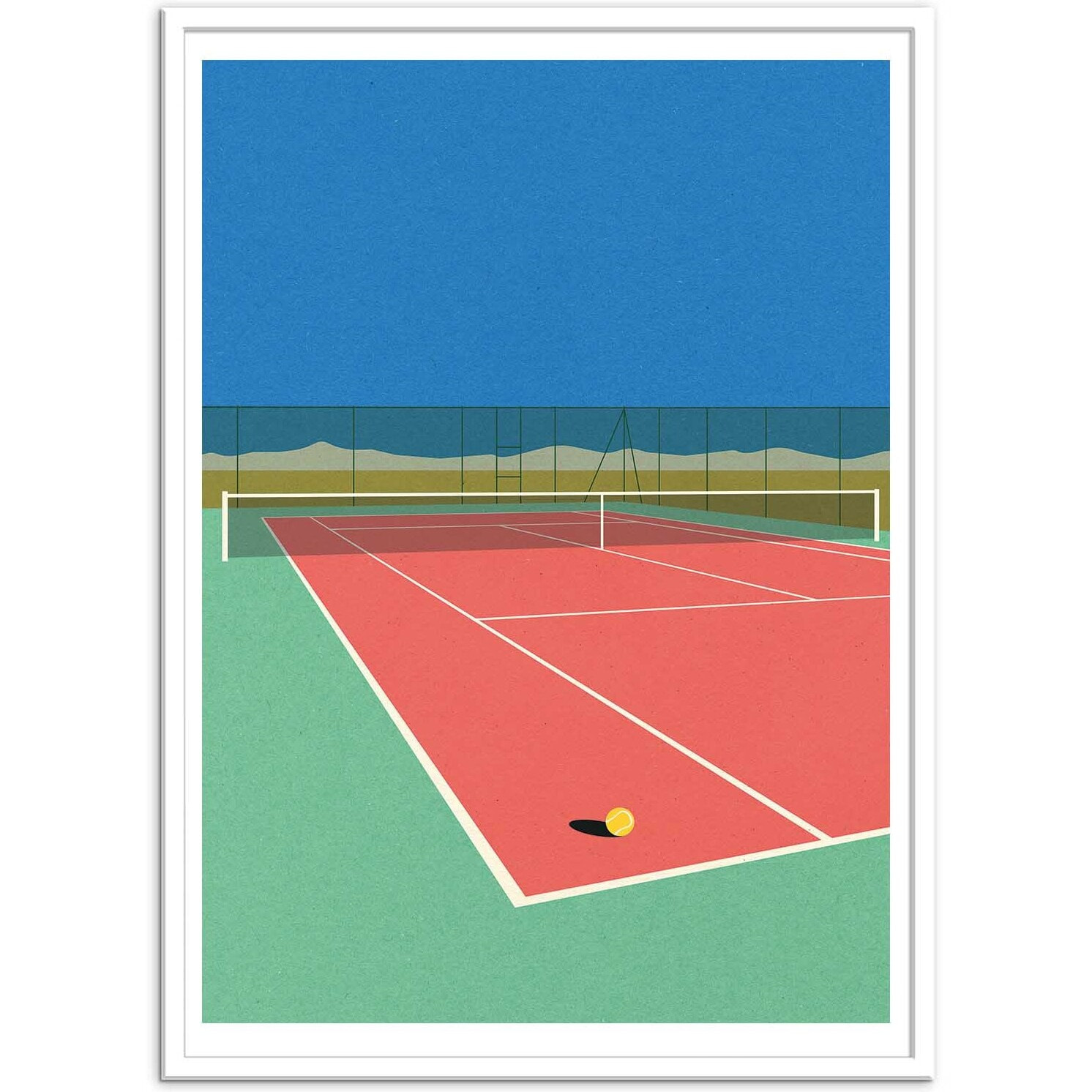 Affiche - Tennis court in the desert - Rosi Feist