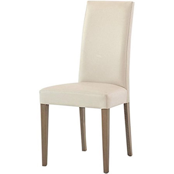 Set di 2 sedie PALMARIA in ecopelle beige