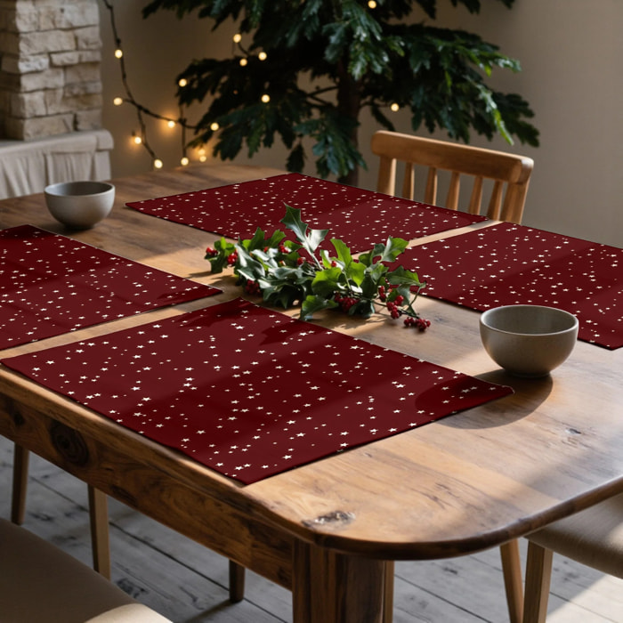 Lot de 2 sets de table anti-taches Merry Christmas 23 negativo