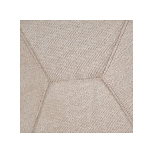 Chaise en tissu avec accoudoirs et pieds métal noir - MIKI