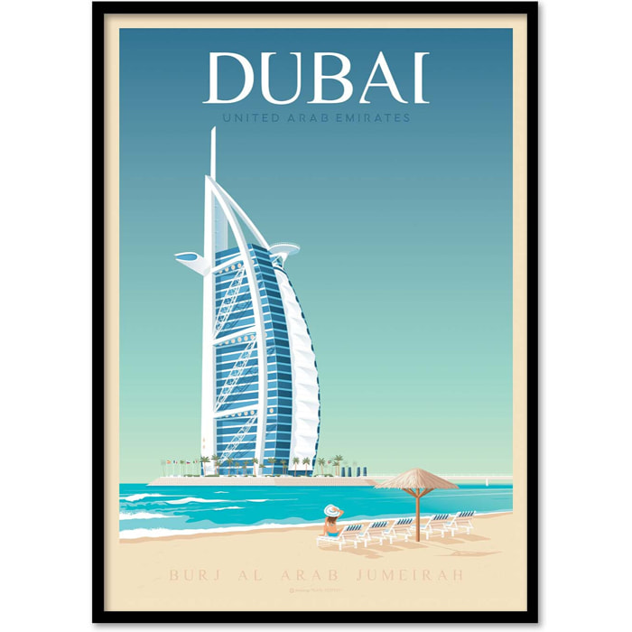 Affiche - Dubai - Olahoop Travel Posters