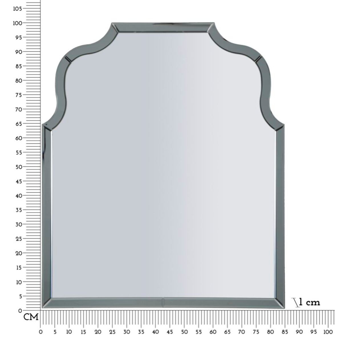 SPECCHIO DA MURO ANKARA GRIGIO CM 85X1X100 (MISURA SPECCHIO CM 78X93)