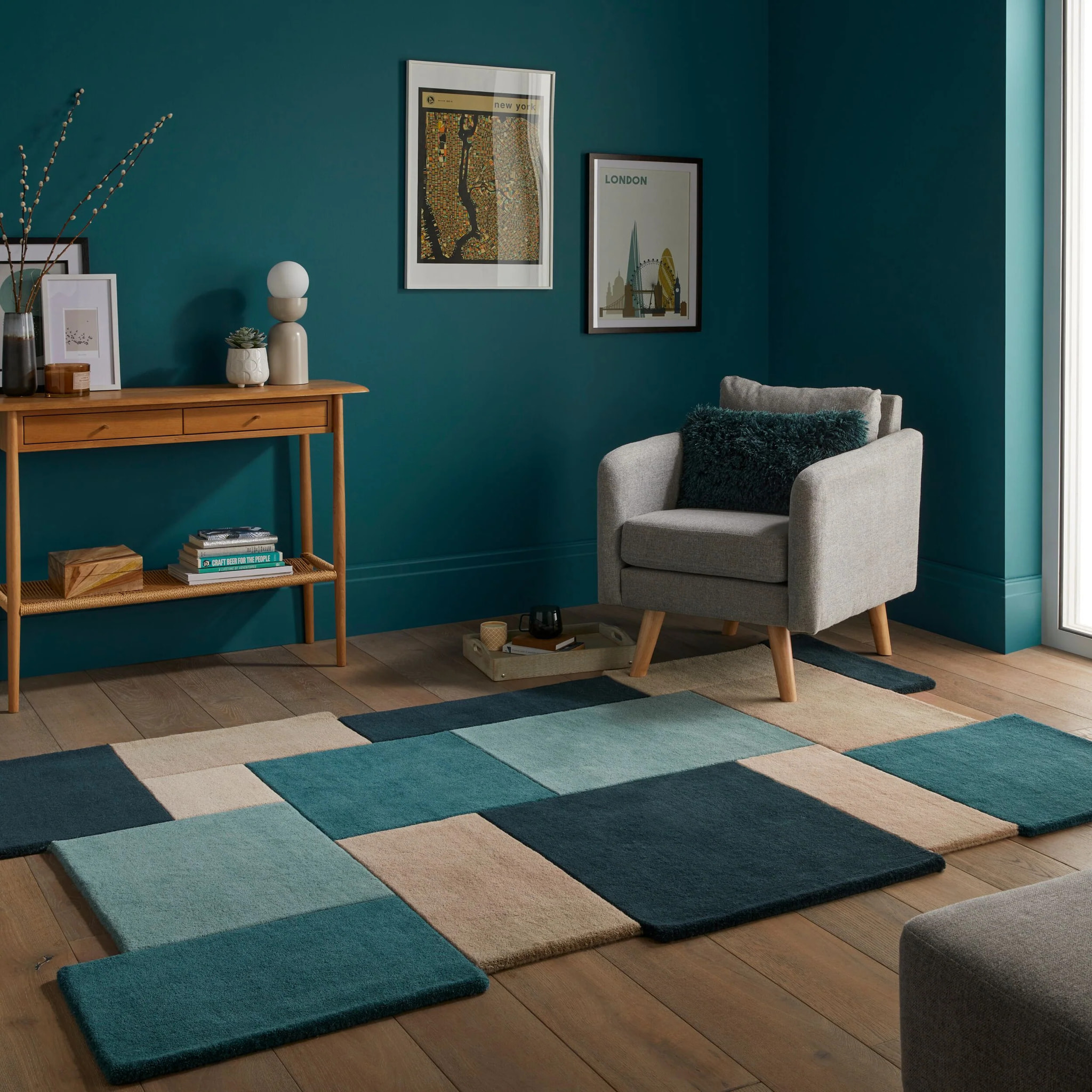 Tapis graphique en laine COLLAGE