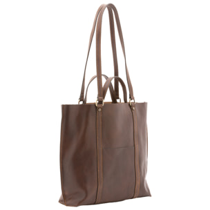 Borsa a spalla  unisex In Vera pelle Made in Italy 36x10x35 cm