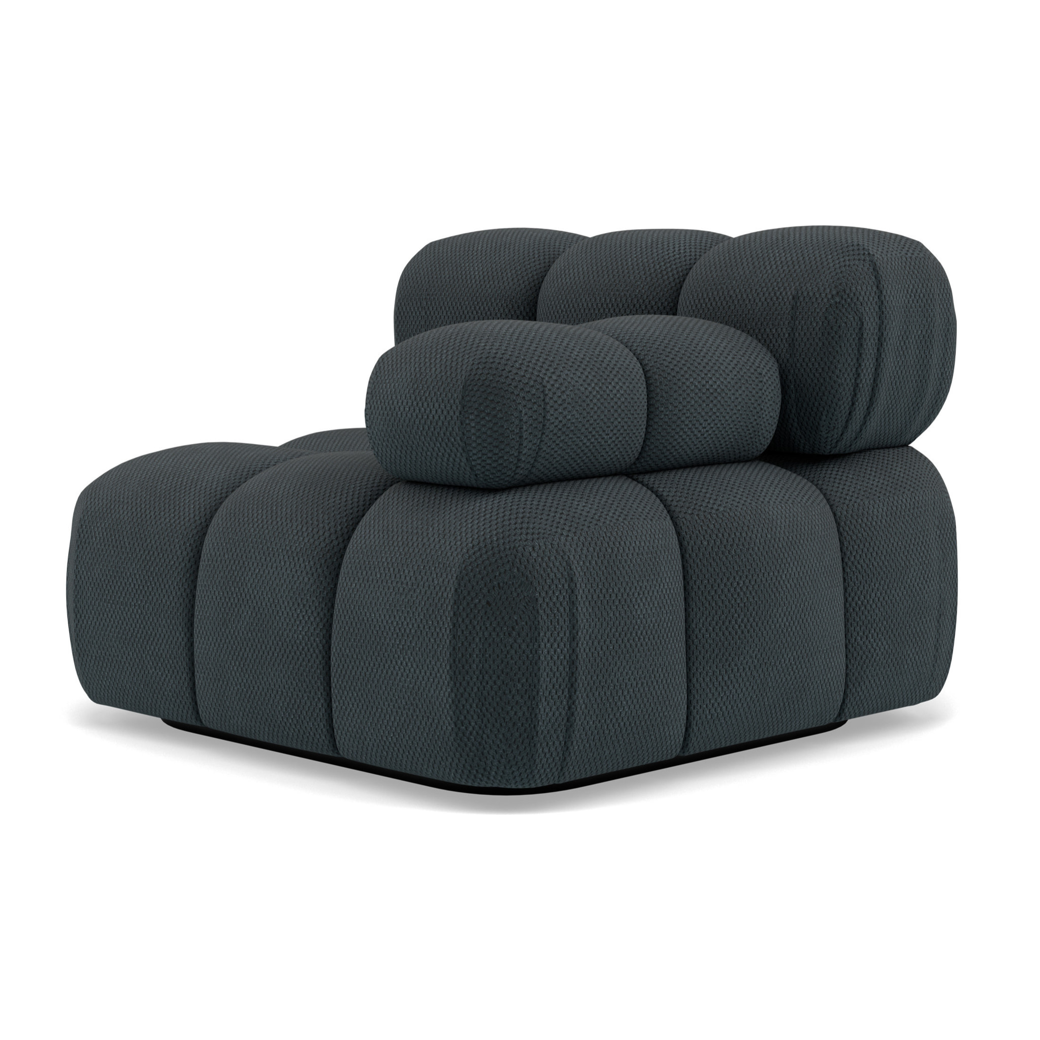 Ruby - module d'assise droit en velours texturé - Noir