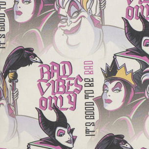 Bolsa shopping de villanas de disney - negro - 36x39x0,4cm - 2 asas - poliéster y algodón - estampado de villanas de disney