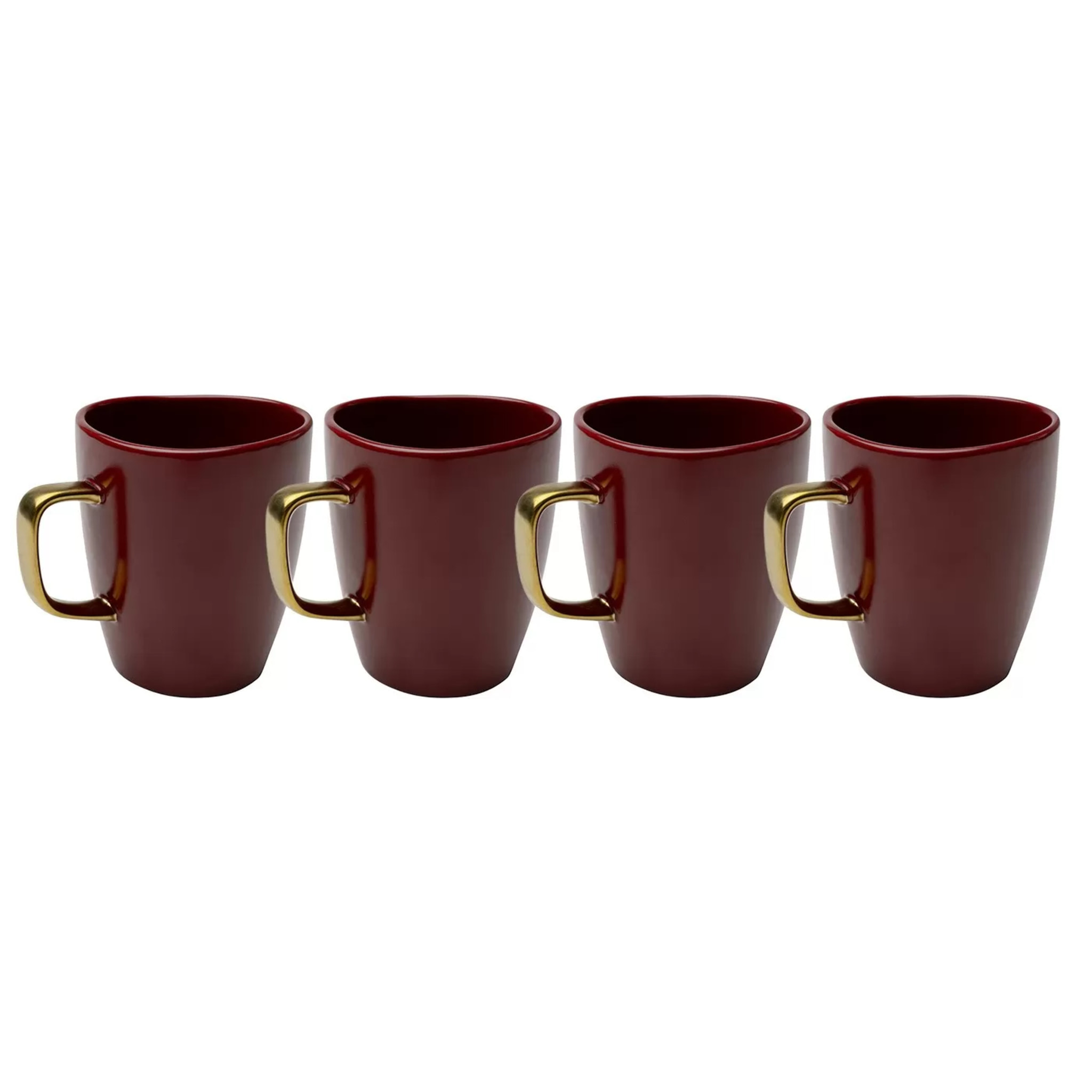 Mugs Vibrations rouges set de 4 Kare Design