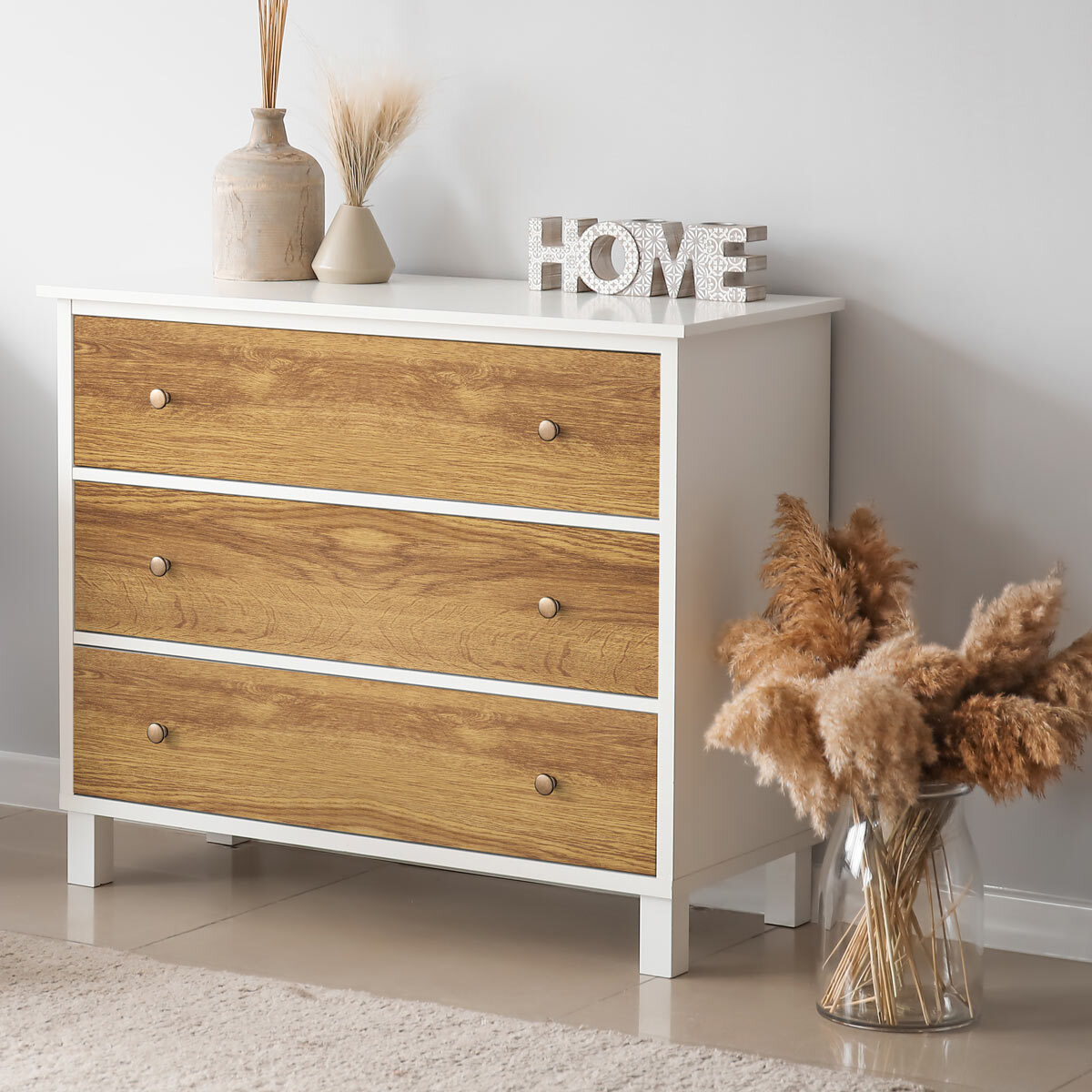 Rouleau revêtement adhésif vinyle au mètre - Sticker lavable Cuisine Meuble Armoire Porte - BOIS DE FORÊT NOIRE