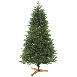 Sapin de Noël artificiel touffu grande taille H.210cm épicéa piètement bois