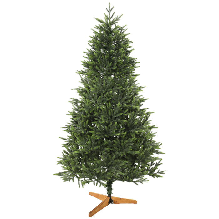Sapin de Noël artificiel touffu grande taille H.210cm épicéa piètement bois