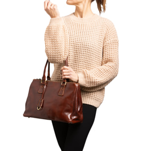 Borsa a tracolla  da donna In Vera pelle Made in Italy 35x23x16 cm