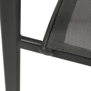 Table de jardin extensible aluminium + 10 assises ELORA + AMARA