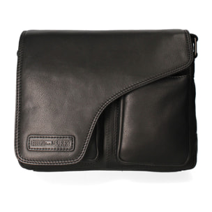 Borsa a tracolla da uomo In Vera pelle Made in Italy 24x30x10 cm