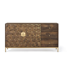 Aparador de Madera de Mango Estilo Rústico Moderno