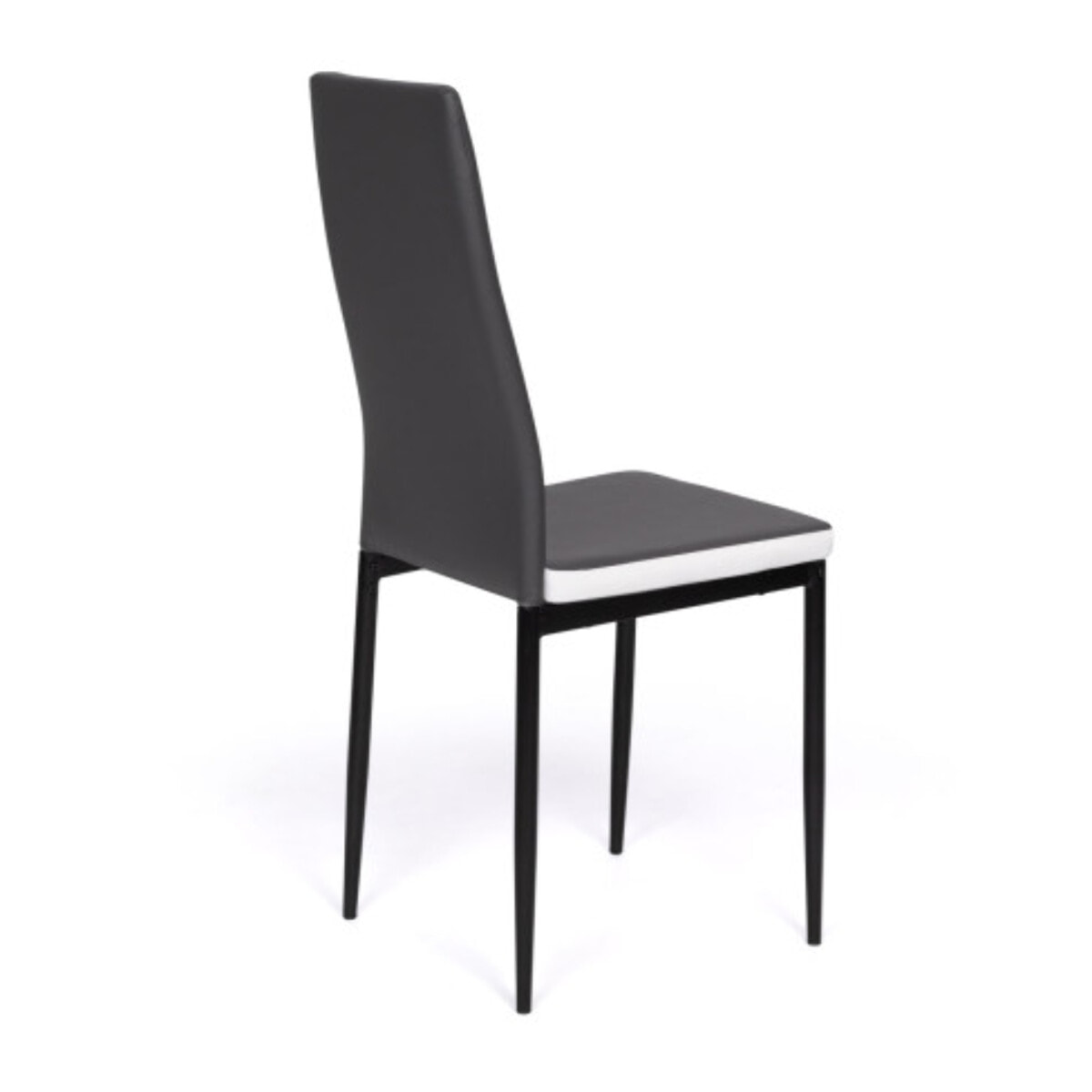 Chaises Jodie imitation cuir et pieds métal