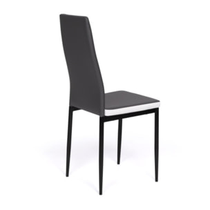 Chaises Jodie imitation cuir et pieds métal