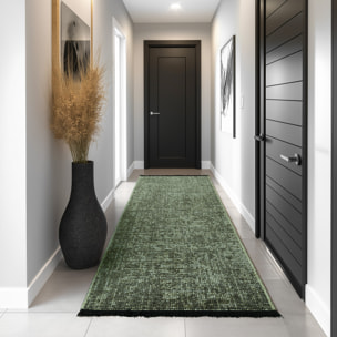 MIRA - Tapis de salon vert au design abstrait