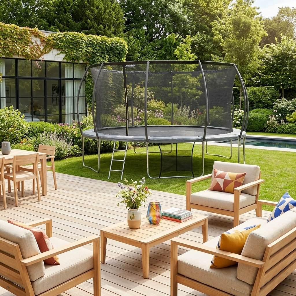 Trampoline 490cm filet intérieur avec pack d'accessoires JUPITER INNER XXL