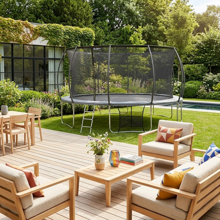 Trampoline 490cm filet intérieur avec pack d'accessoires JUPITER INNER XXL