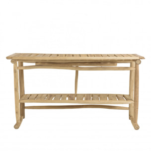 WILL - Console double plateau en branches de teck naturel