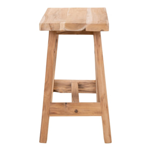 Panchina Barcelona in legno di teak naturale, 50 cm