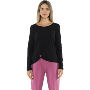 T-shirt a manica lunga da donna 'Black Ring'